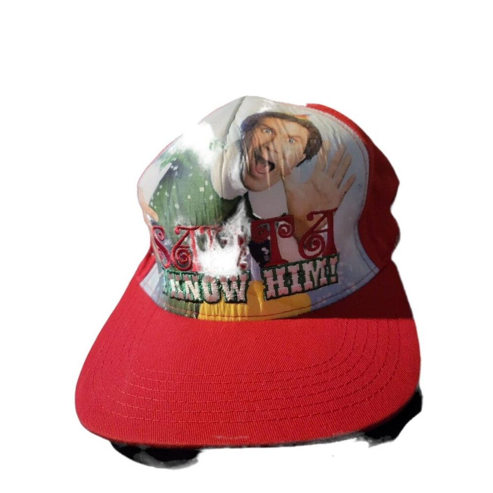 ELF‎ Snapback Hat Men Santa I Know Him Holiday Festive Christmas Casualwear